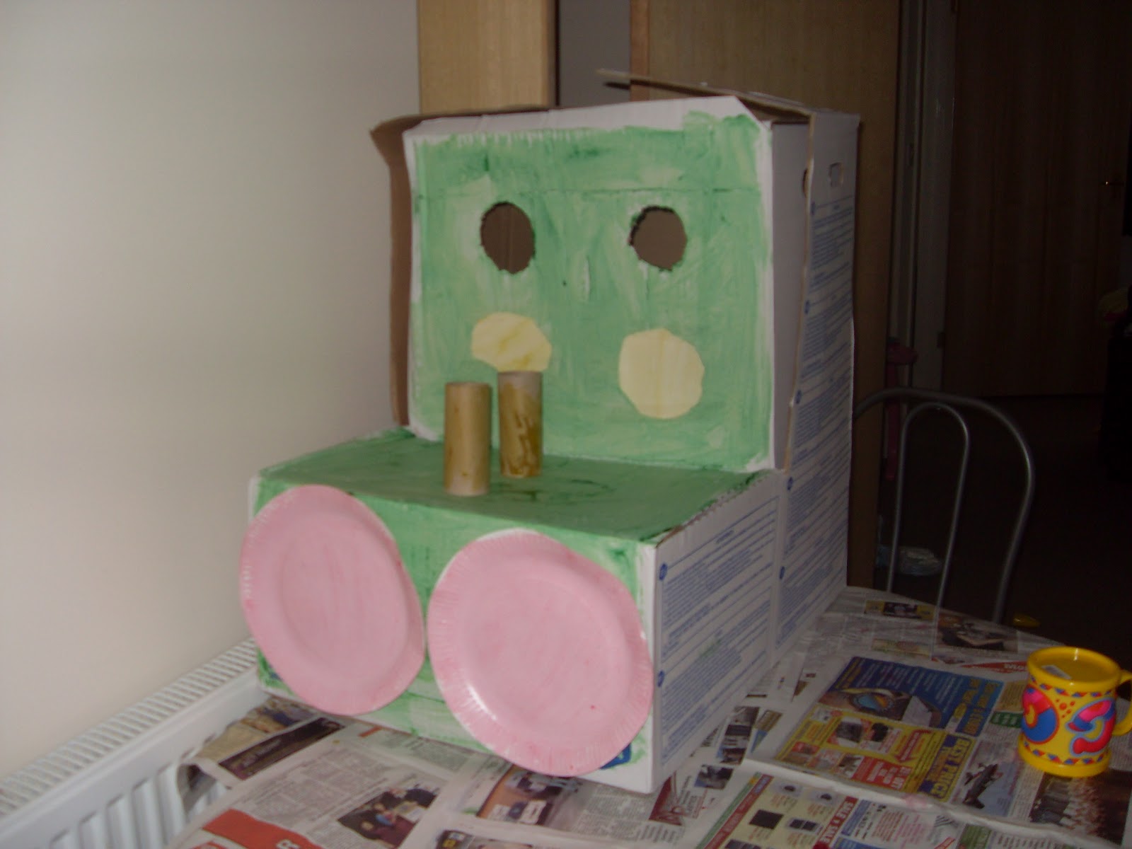 Young(ish) Single Mother Cardboard car seat box now takes the shape of