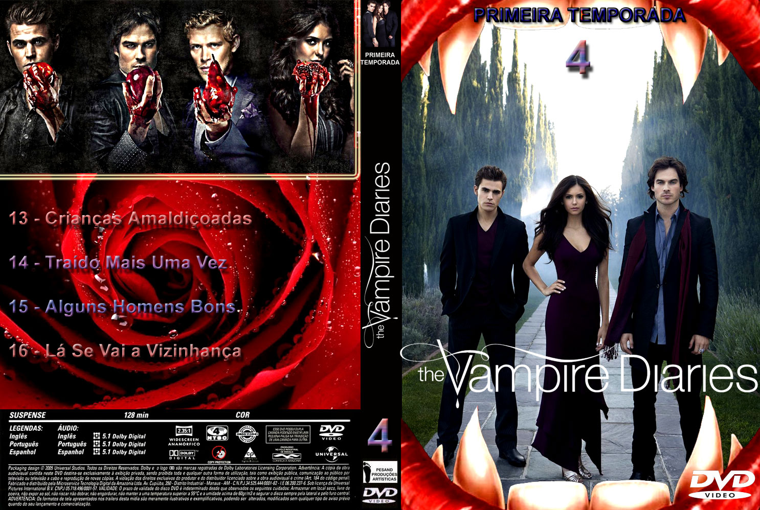 Dvd Original The Vampire Diaries Primeira Temporada (Diarios de Um Vampiro), Filme e Série Usado 78867262