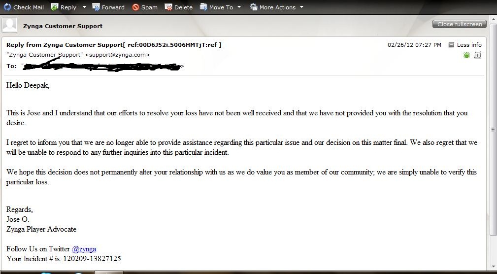 Zynga Poker Customer Support