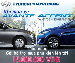Tặng phụ kiện xe accent va avante