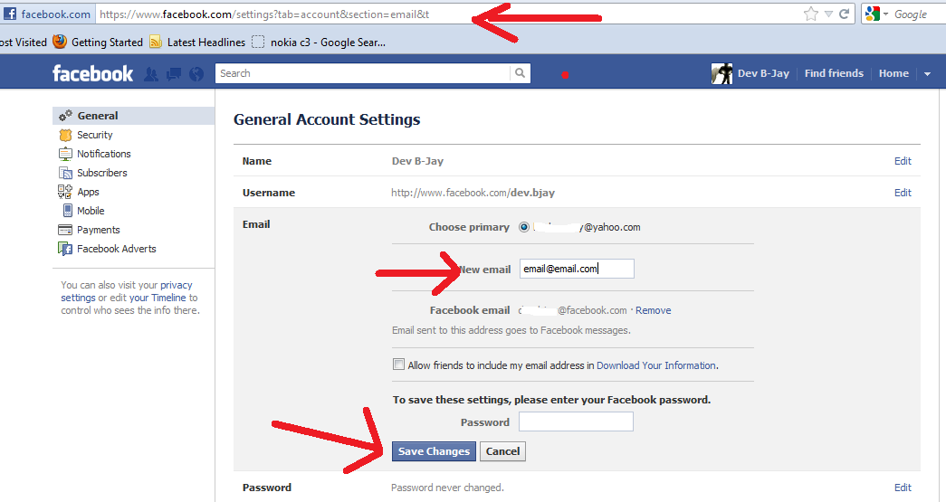 how to switch to my second facebook account