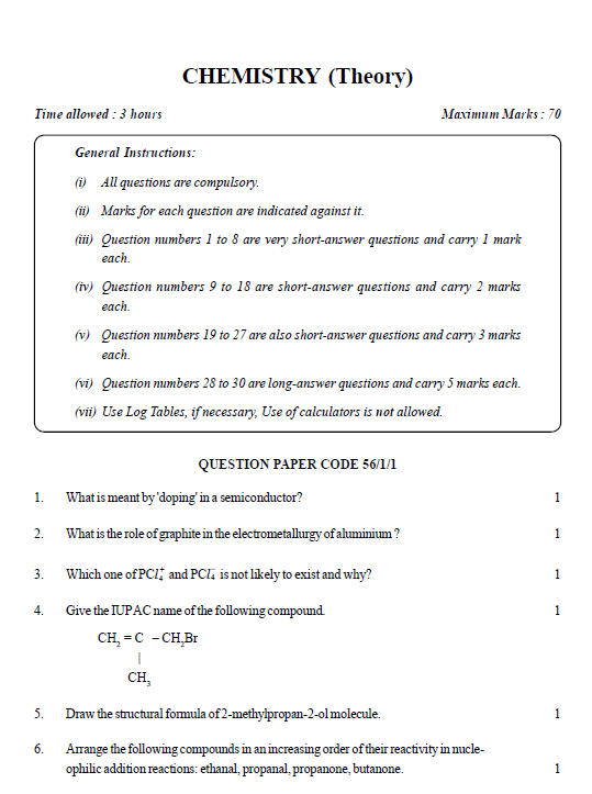 sample papers chemistry 12 NCERT Solutions, CBSE Sample Papers and