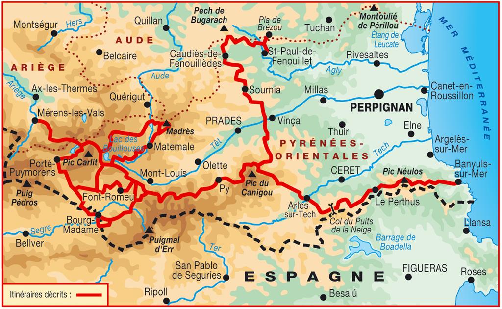 ピレネー=オリアンタル県・ピレネー山脈縦走 計画 フランス de ランドネ