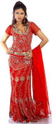 Red Lehenga  Choli Bridal 2012