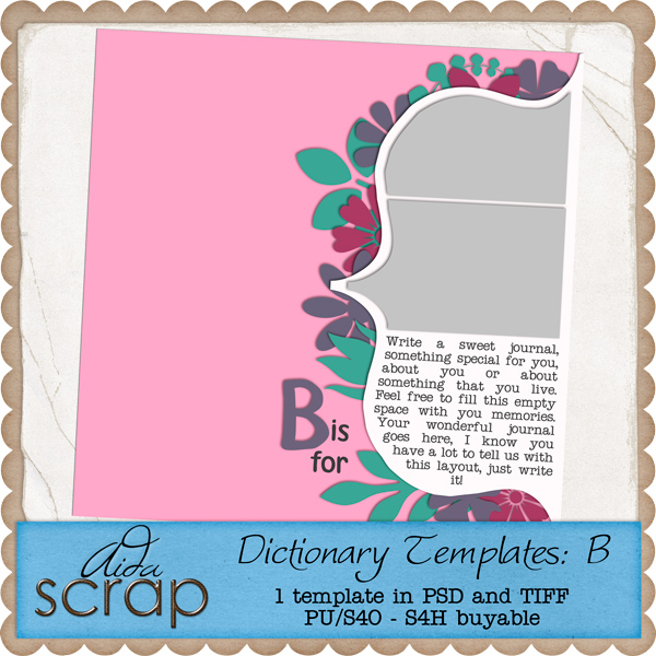 Aida Scrap Dictionary Template B