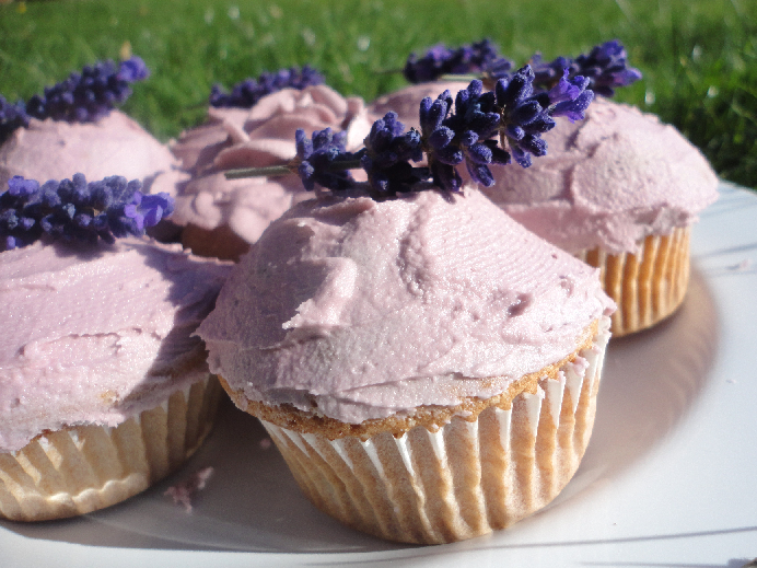 Fullest Part of Life Lavender Cupcakes with Buttercream Icing
