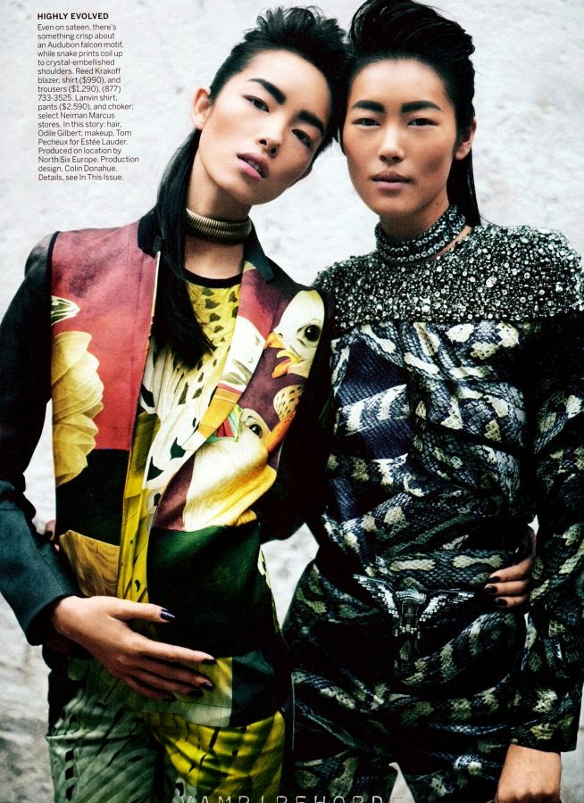 Liu Wen and Fei Fei Sun by Peter Lindbergh for Vogue US (March 2012) | Ses Rêveries Liu Wen and Fei Fei Sun by Peter Lindbergh for Vogue US (March 2012) | Ses Rêveries