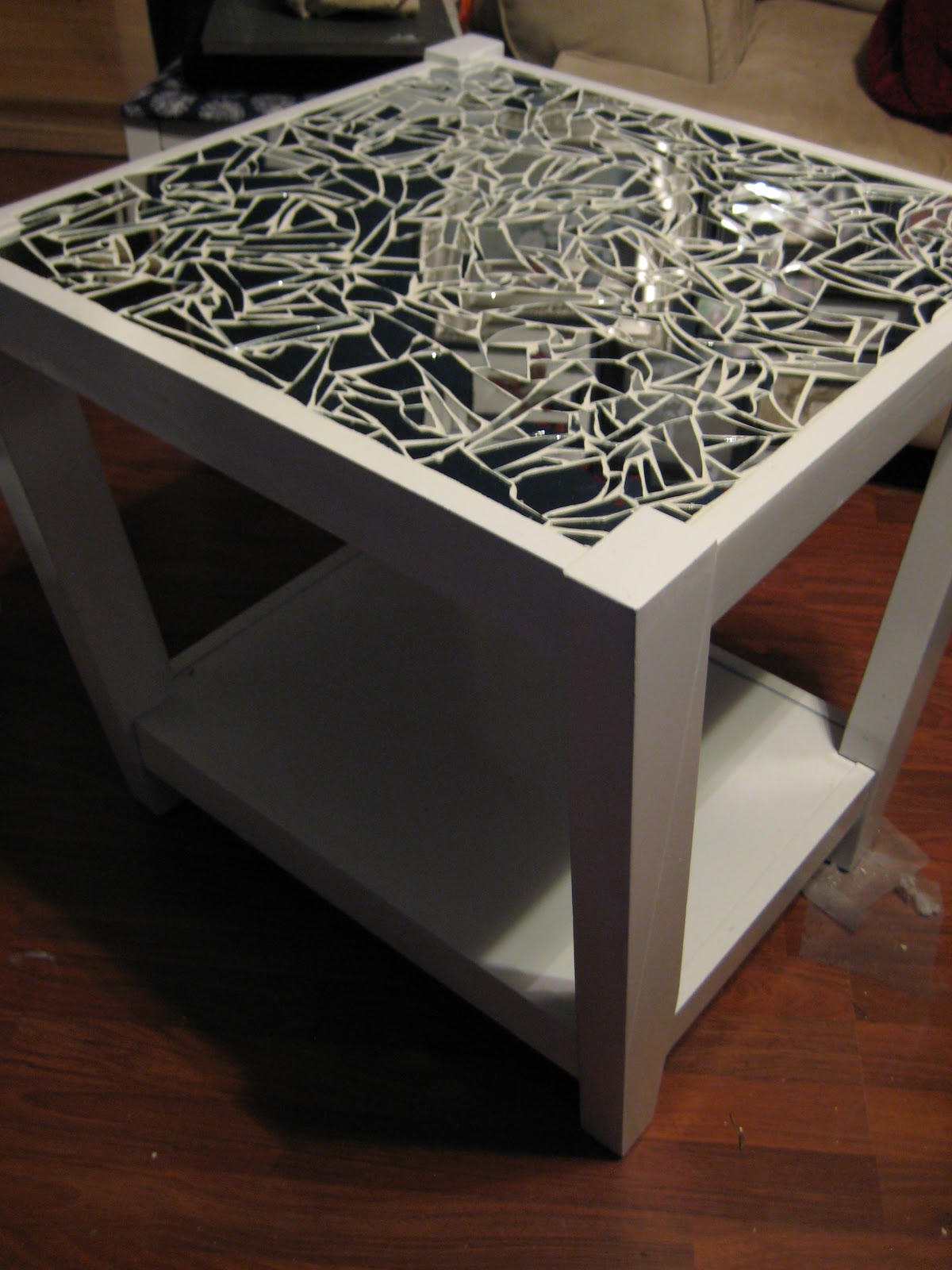 Tedious Tinkering Mirrored Mosaic Tables