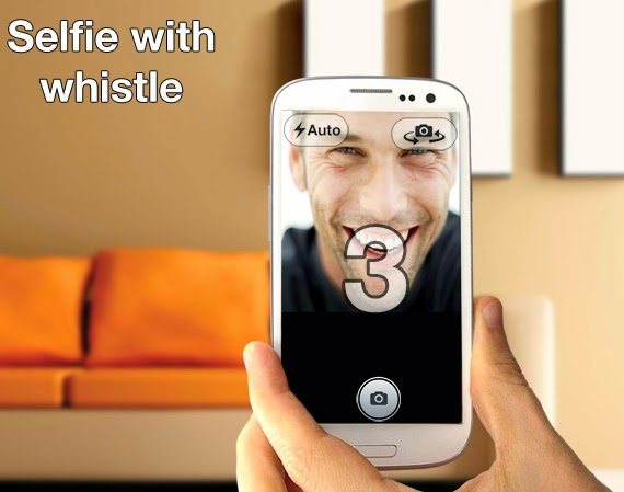 Whistle Camera για Android, τραβήξτε φωτογραφίες σφυρίζοντας