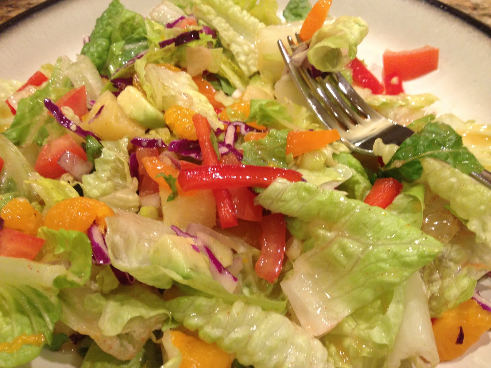 My Mama Always Said.... Caribbean Salad with Creamy Honey Lime Dressing