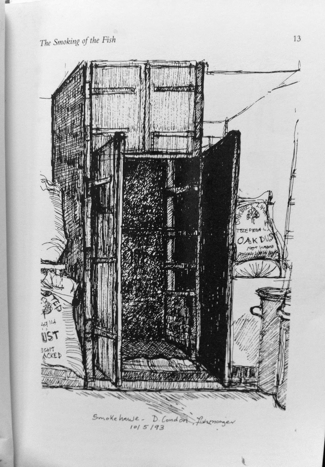 The smokehouse at the back of Condon Fishmongers