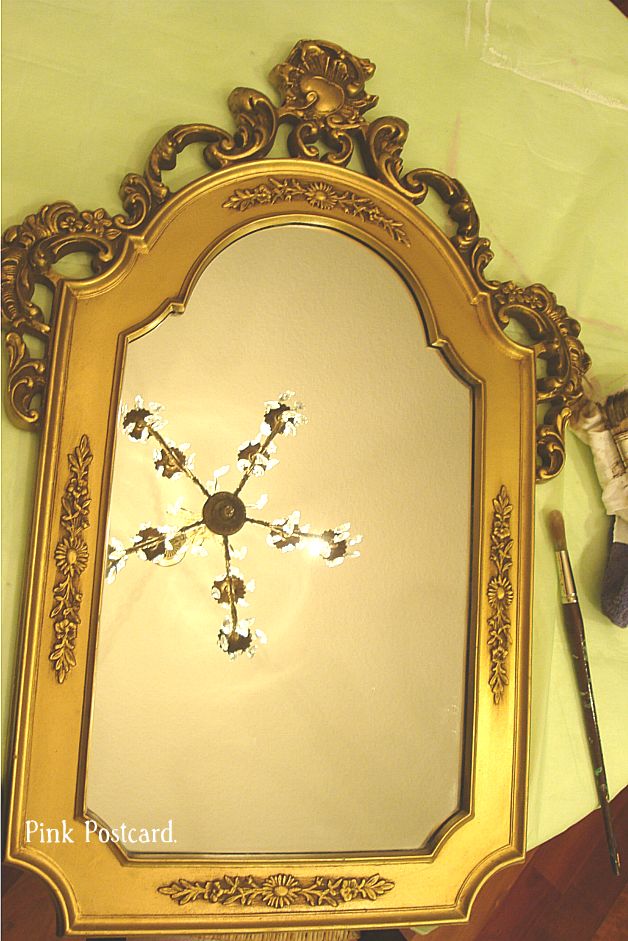 making over a gold mirror Noble Vintage