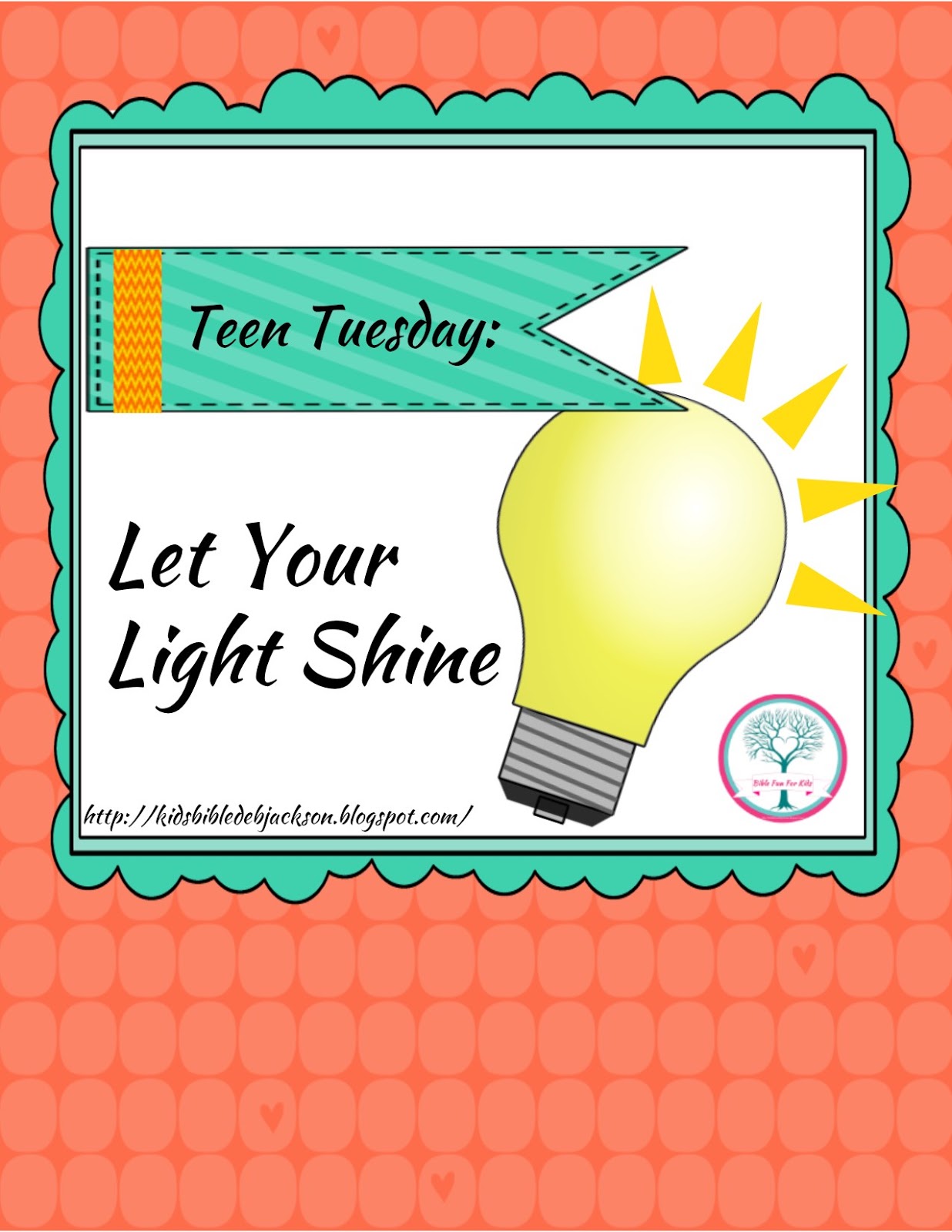 Teen Tuesday Let Your Light Shine Bible Fun For Kids