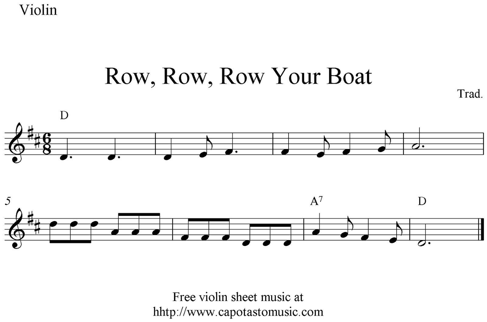 Easy Violin Sheet Music