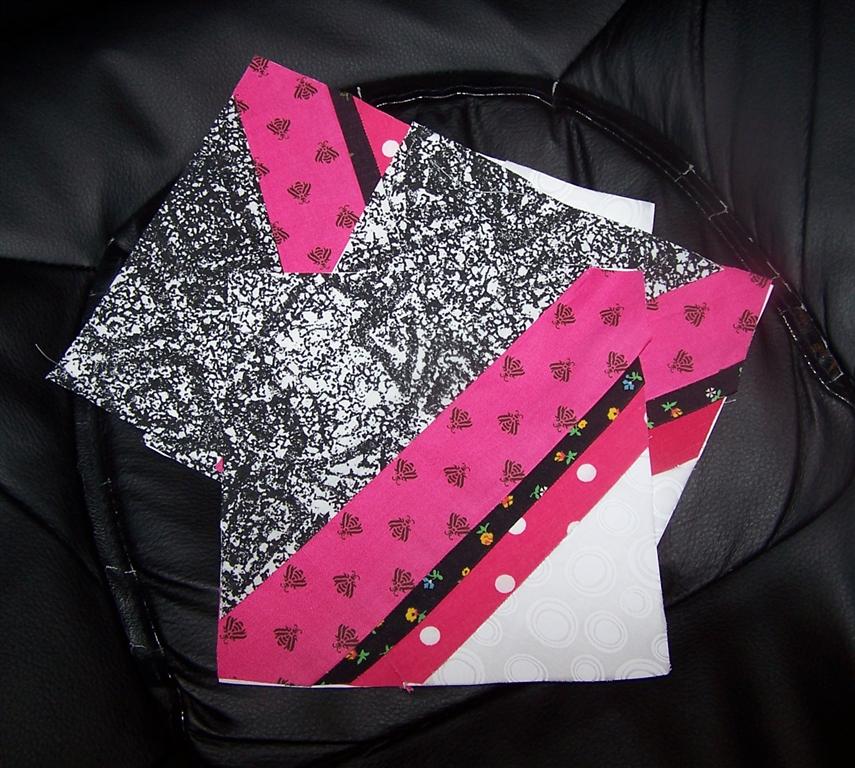 Pink and Black Table Runner