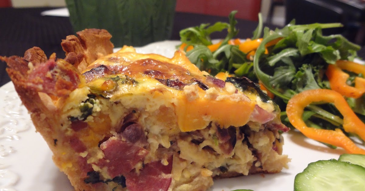 Cooking Dudette Sweet Potato, Kale, Onion, and Feta Quiche