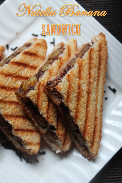 Nutella Banana Sandwich Recipe Grilled Banana and Nutella Panini