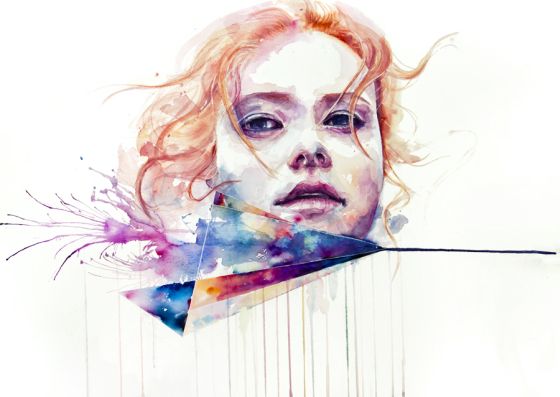 Silvia Pelissero agnes-cecile aquarelas belas mulheres manchadas
