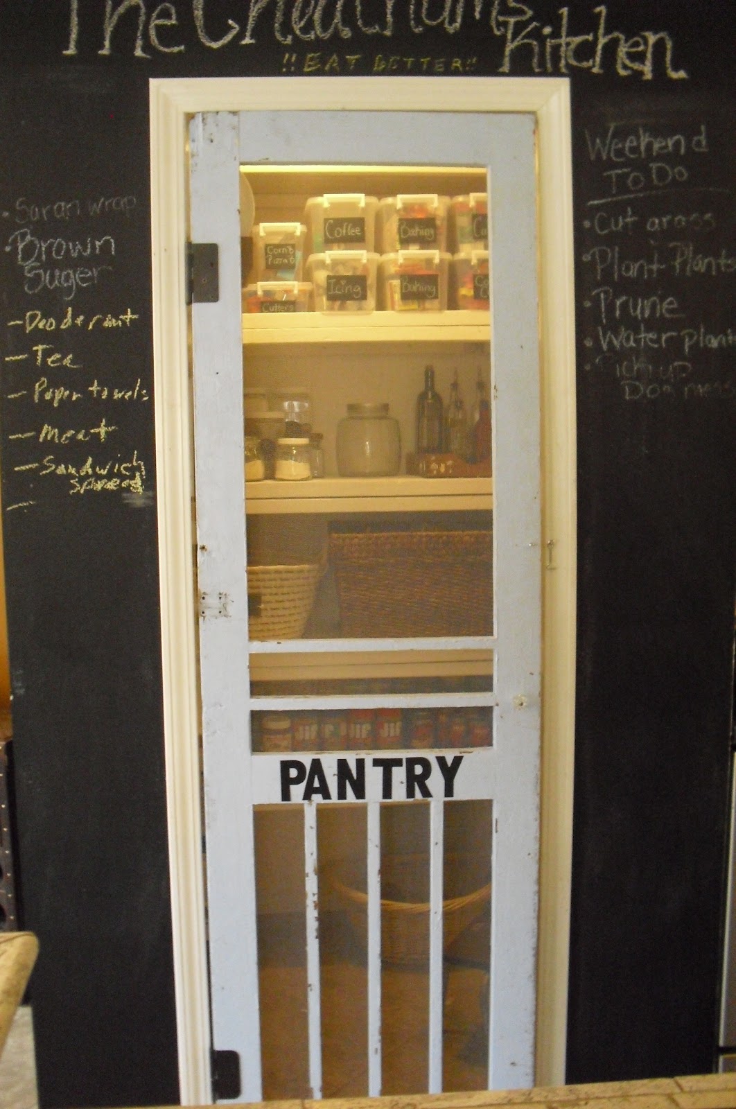 Magnolia Charm Screen Door on Pantry )