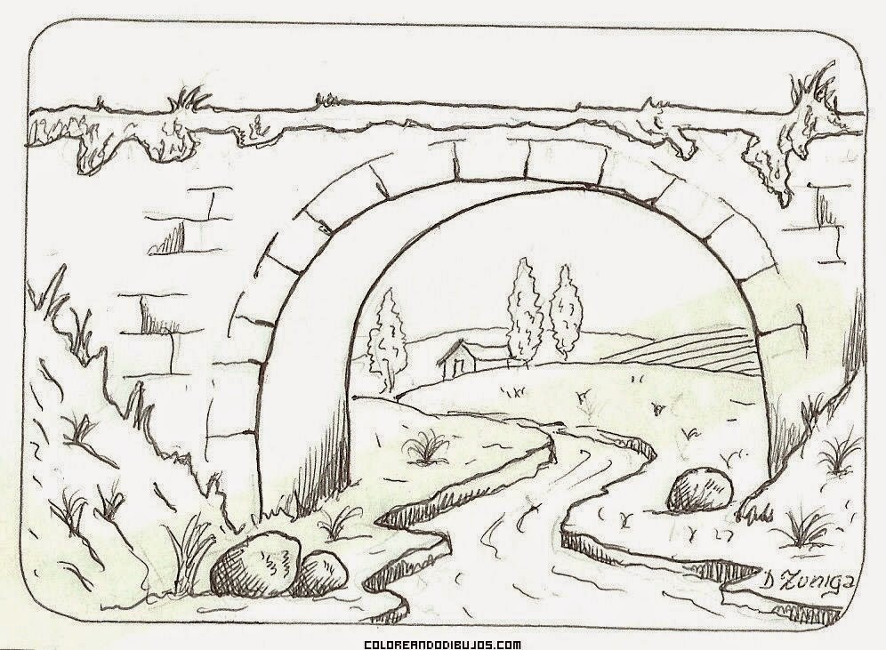 Dibujos para colorear. Maestra de Infantil y Primaria.: Dibujos de puentes para colorear