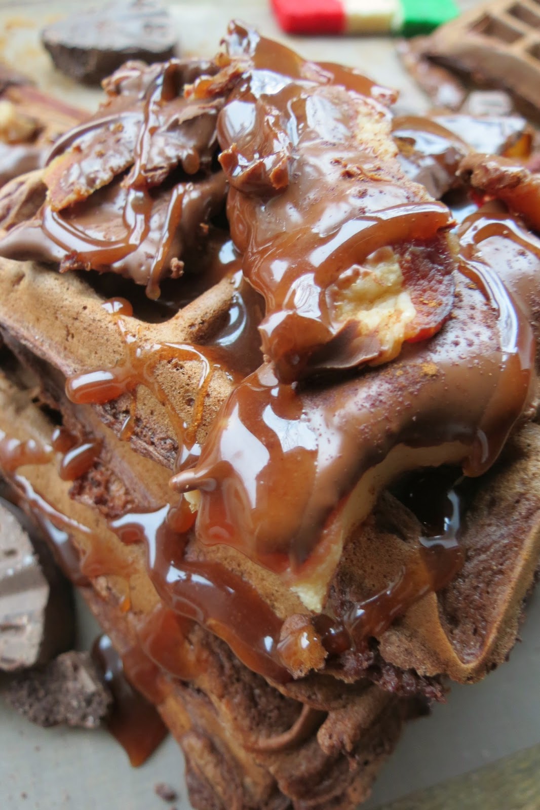 chica chocolatina Mexican Chocolate Waffles & Mexican Chocolate Bacon