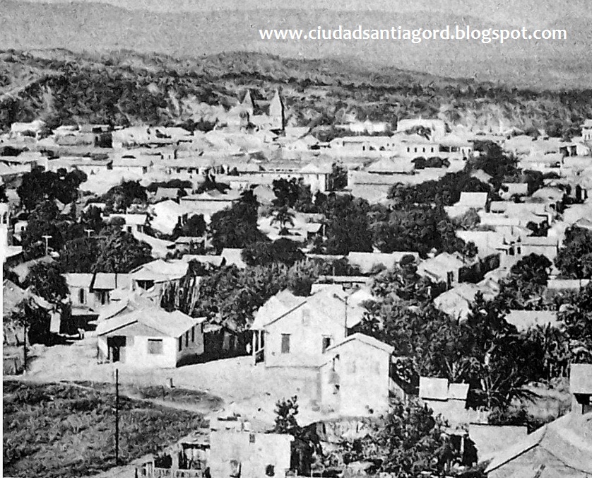 Santiago de los Caballeros: Santiago vista desde el Cerro del Castillo,  años 1930s