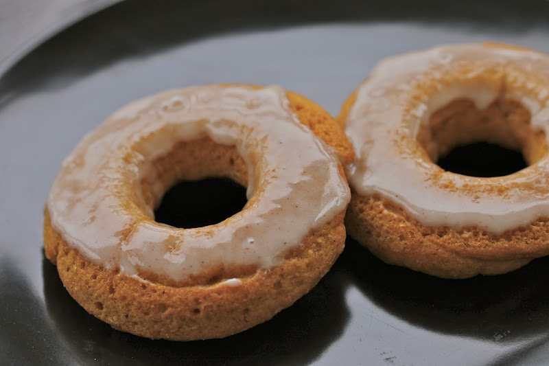 Cookie Jar Treats Whole Wheat Pumpkin Donuts with Cinnamon Glaze