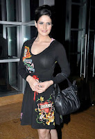 , Bollywood, actress, Zarine, Khan, News, Stills, in, Black, Dress, 