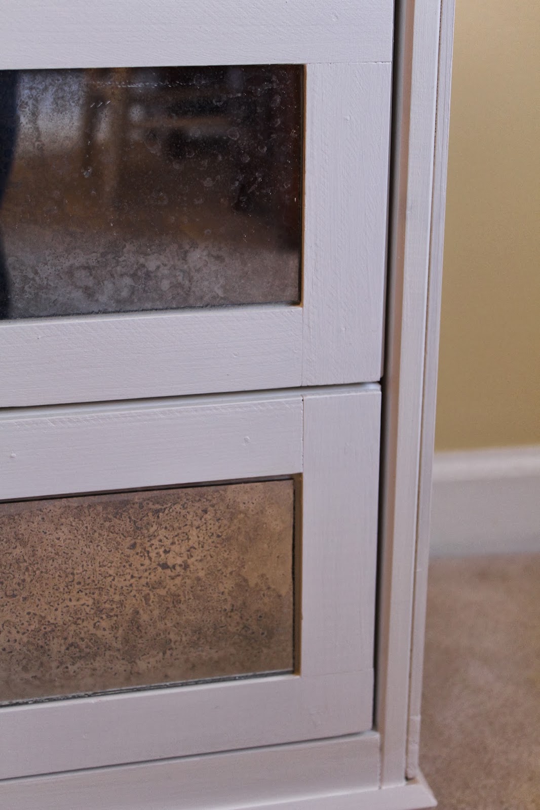 DIY Mirrored Nightstand IKEA Rast Hack