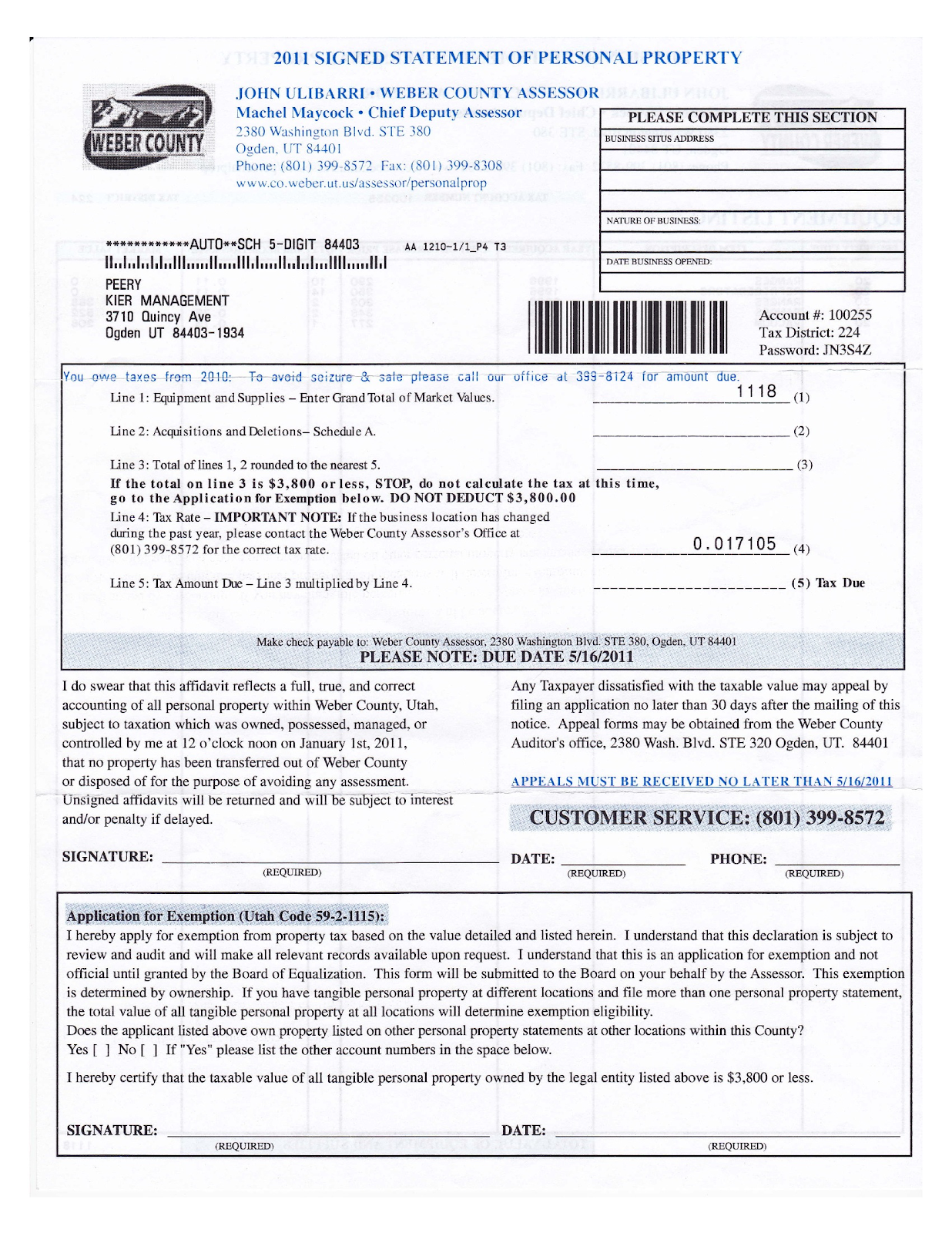 2020 personal property statement michigan image