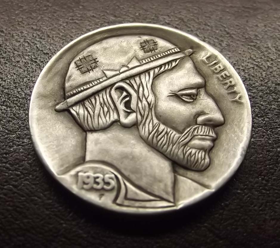 Shane's Hobo Nickels 1935 Classic Hobo Nickel