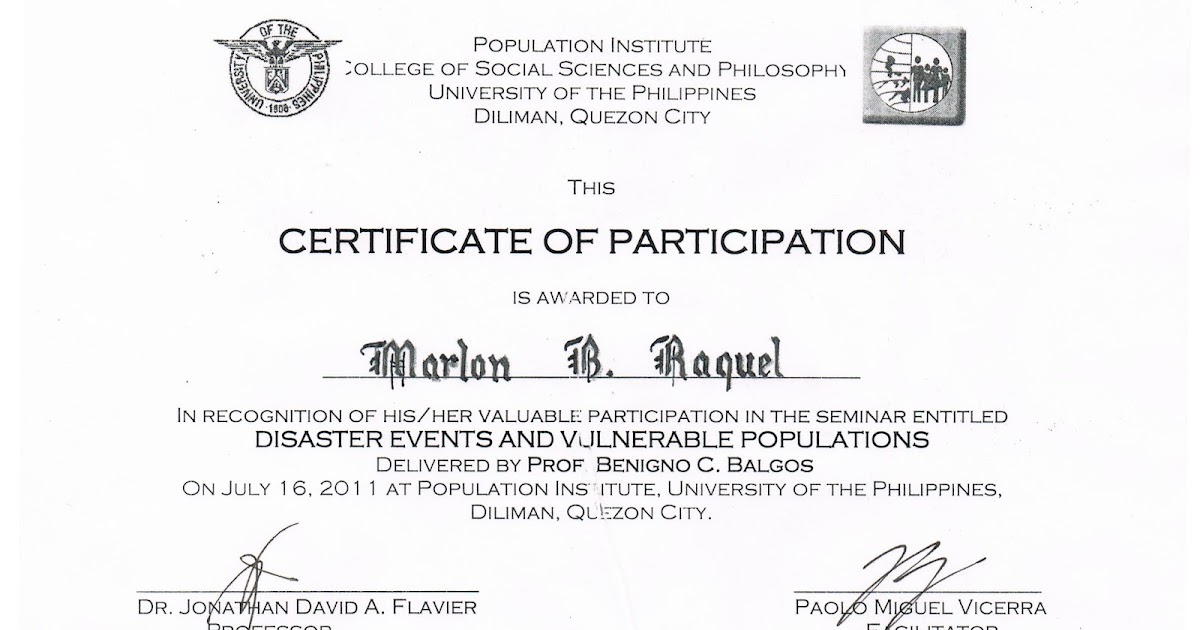 tidbits and bytes example of certificate of attendance sample certificate of participation in seminar