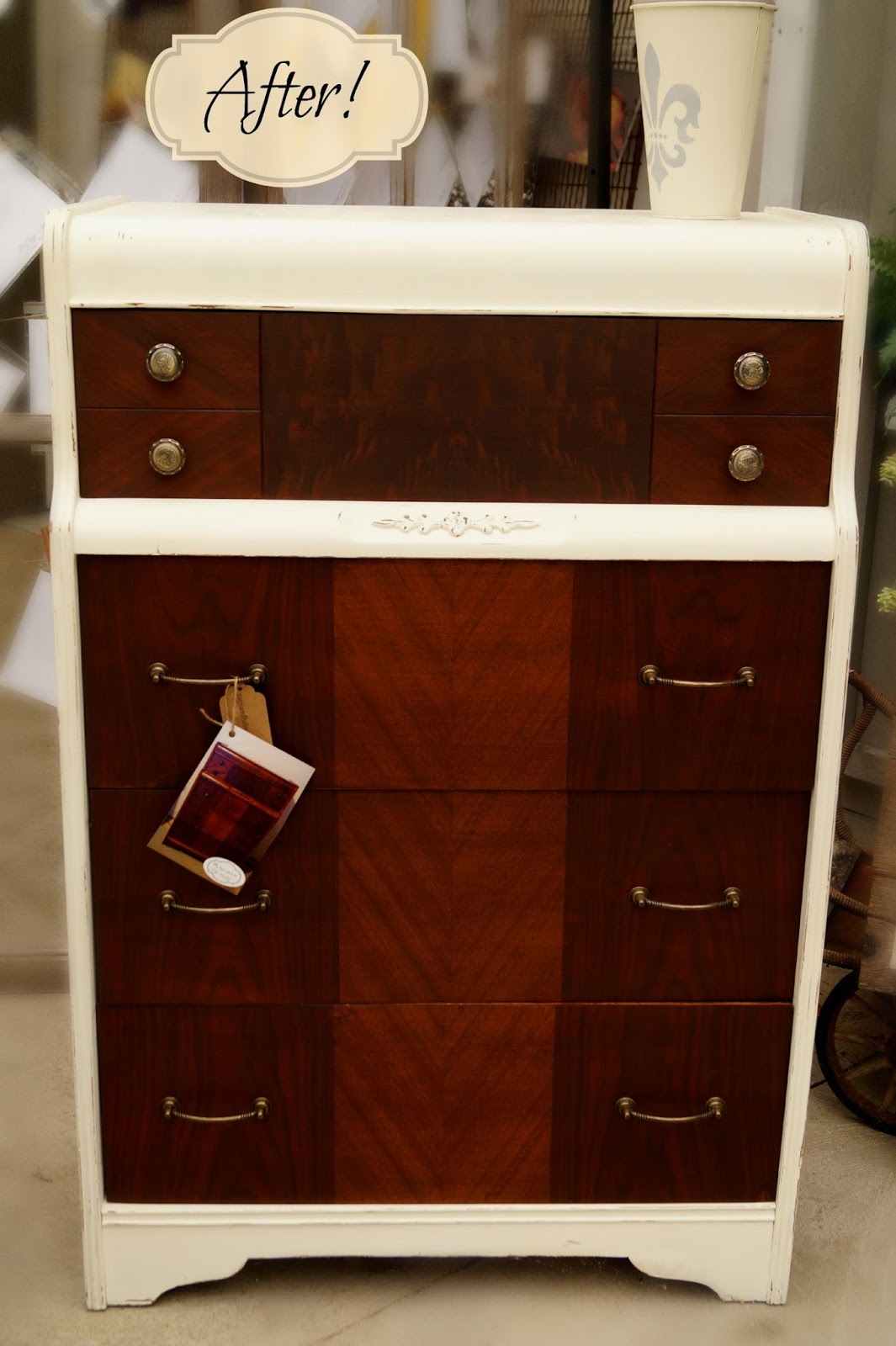 Welcome To Sage Balm White And Dark Stained 1930 S Waterfall