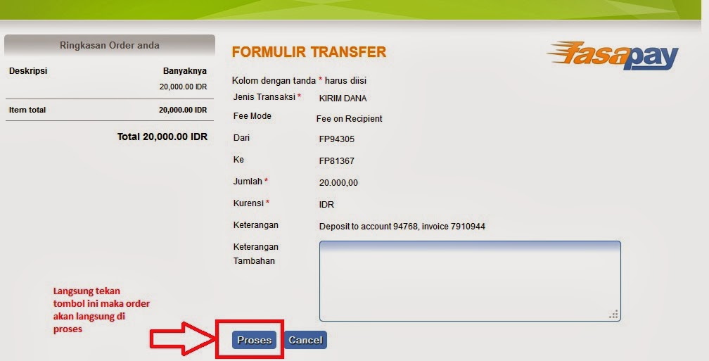Cara deposit melalui bank lokal