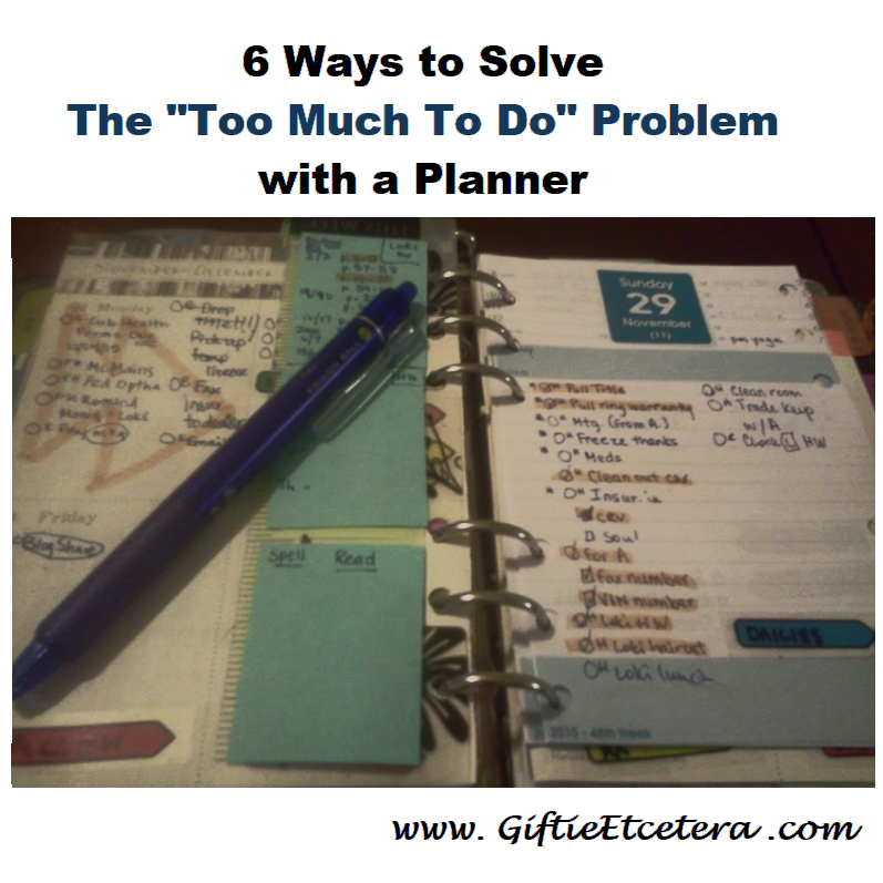 Solving The "Too Much To Do" Problem with a Planner Giftie Etcetera