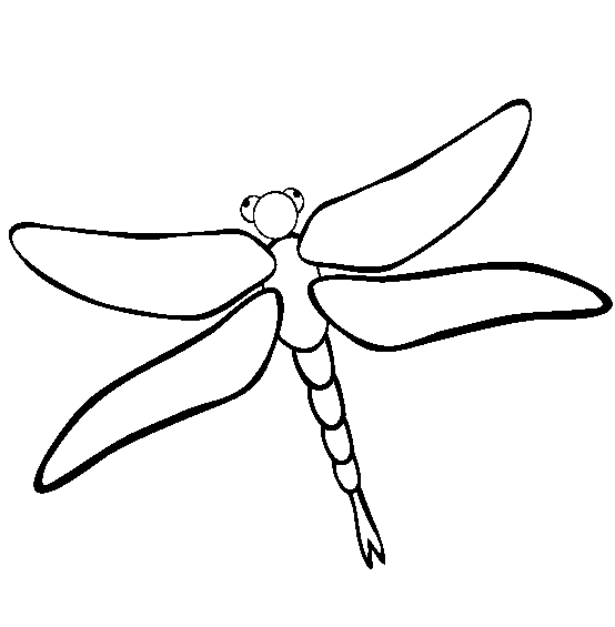 simple dragonfly coloring pages
