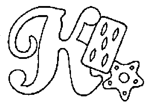 imagens letras do alfabeto letra K pintar Desenhos Para Colori letras do alfabeto letra K desenhar