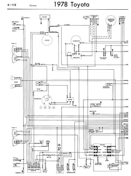 repair-manuals: Toyota Corona 1978 Wiring Diagrams