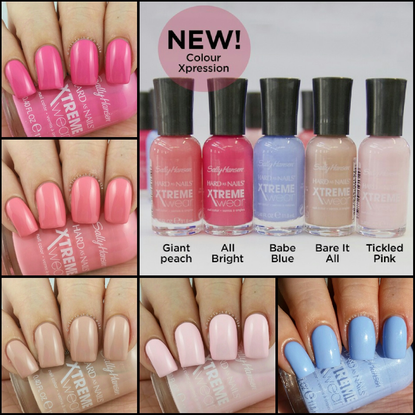 Sally Hansen Nail Polish Colour Chart