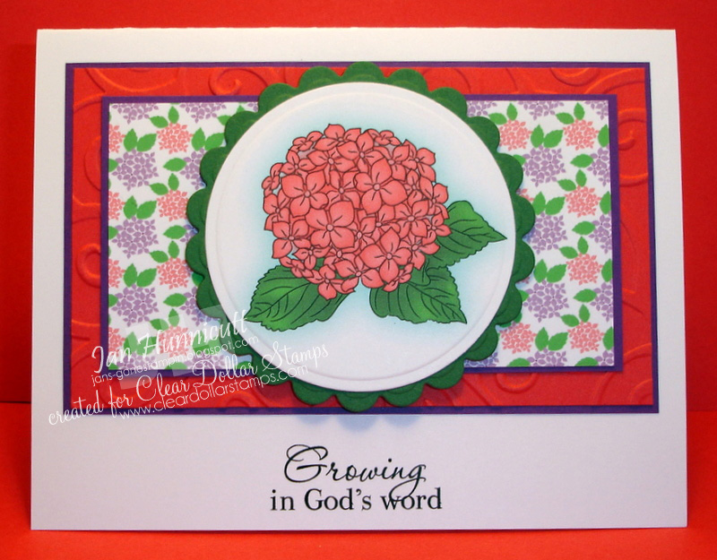 Simply Handcrafted Clear Dollar Stamps Hydrangea
