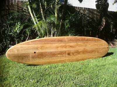 hollow wood surfboard