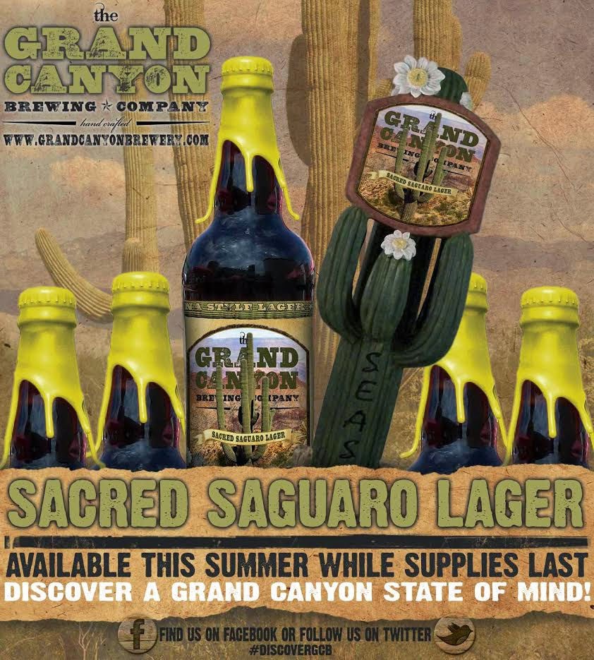 Grand Canyon Sacred Saguaro Lager, A Summertime Thirst Quencher, On Tap