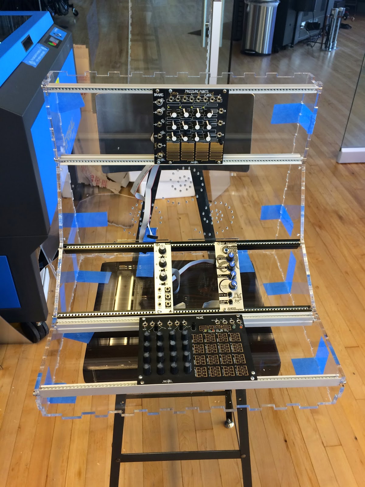 Auxren's Adventures In The World of Synth Custom Laser Cut Eurorack Case