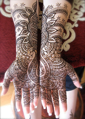 الحناء الهندية الرائعة للتزيين Indian+Bridal+Mehndi+Designs+For+Hands+2