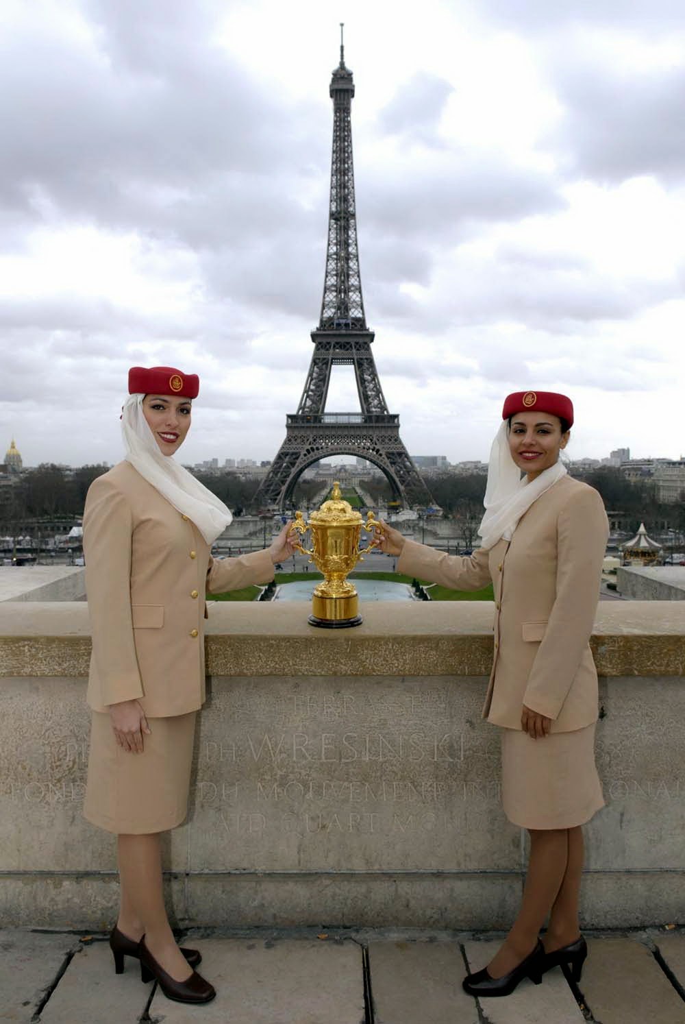 Emirates Airlines participates sport campaign World Stewardess