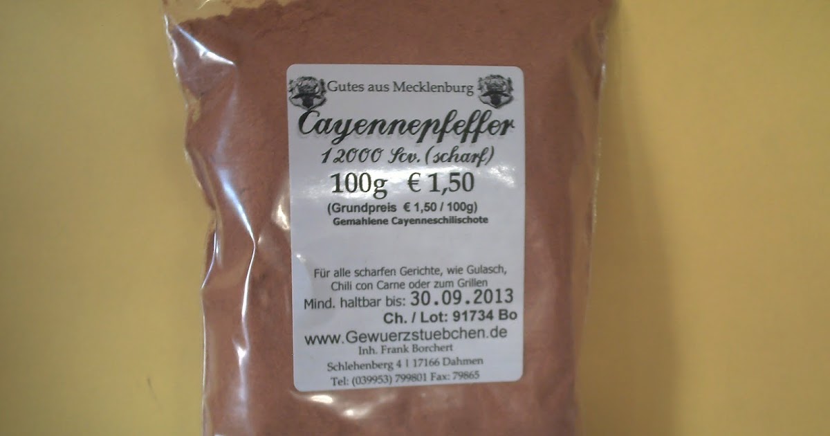 Gewürzstübchen´s Tipps: Cayennepfeffer