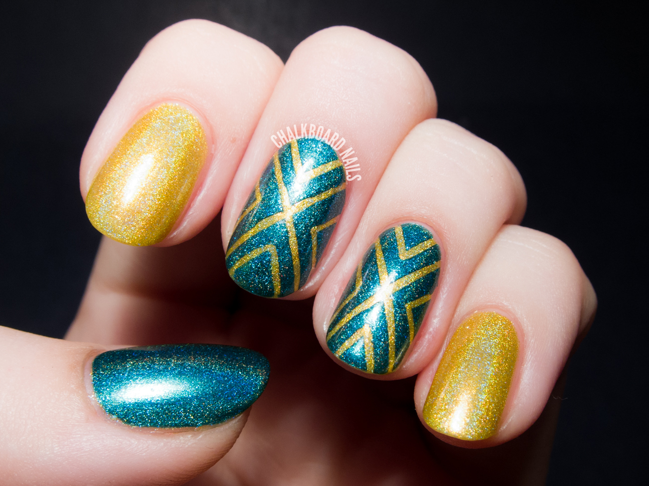 diy nail design with tape
