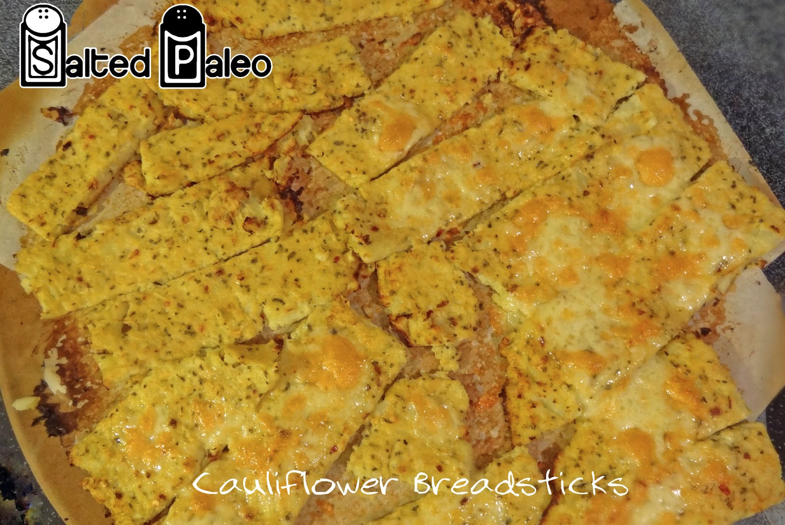 Salted Paleo Cauliflower Breadsticks (grainfree, paleo, scd)