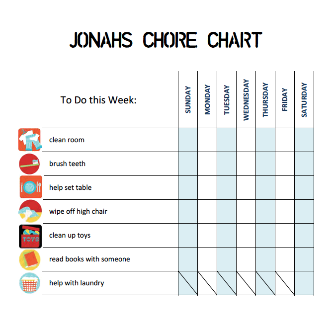 Chore Chart For 8 Year Old