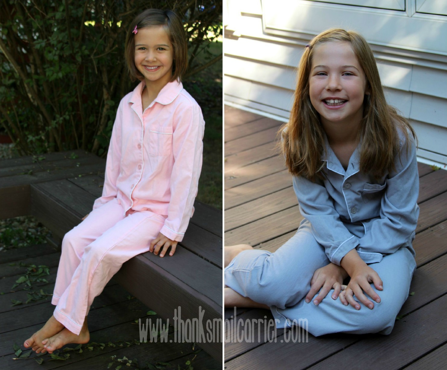 Thanks, Mail Carrier Luxury Sleepwear for Children from Petite Plume